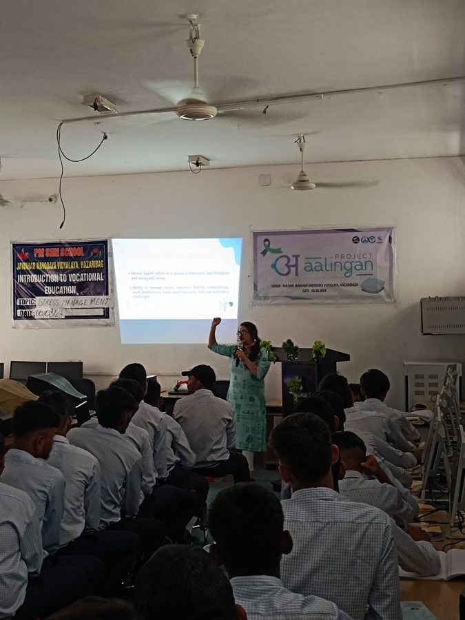 Stress-management workshop at Jawahar Navodaya Vidyalaya